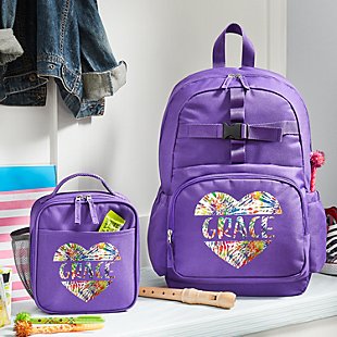 Tie Dye Name Purple Backpack Collection