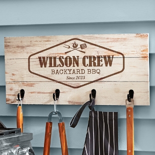 BBQ Crew Wooden Tool Rack