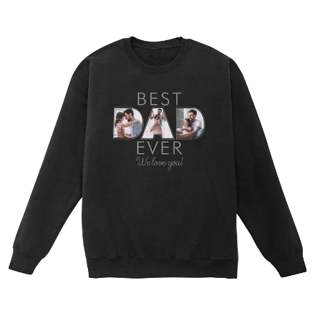 Best Dad Ever Sweatshirt - Crew - Black - XL