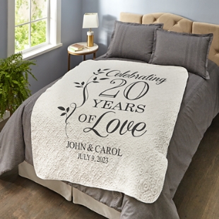 Celebration of Love Anniversary Quilted Throw