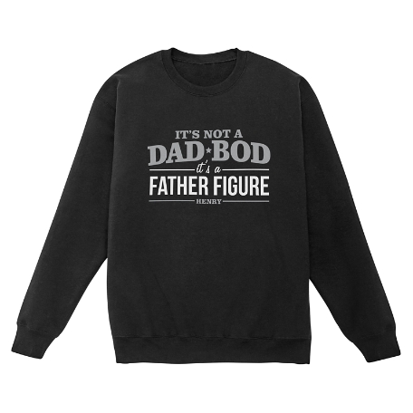 Dad Bod Sweatshirt - Crew - Black - XL