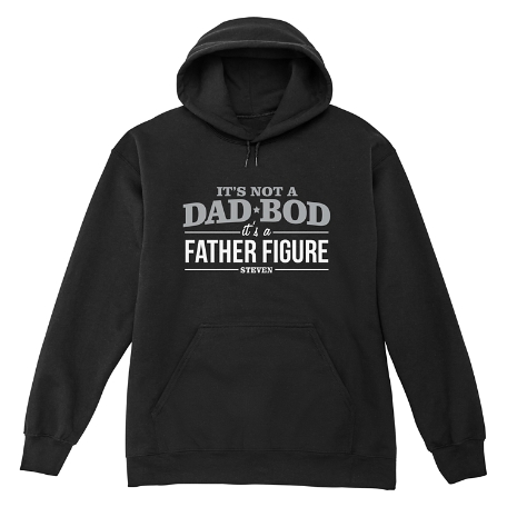 Dad Bod Sweatshirt - Hooded - Black - L