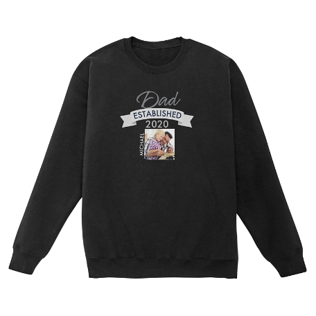 Established Photo Sweatshirt - Crew - Black - L - 1 Photo