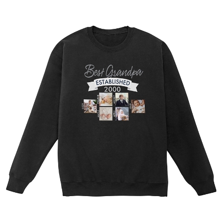 Established Photo Sweatshirt - Crew - Black - XL - 6 Photos