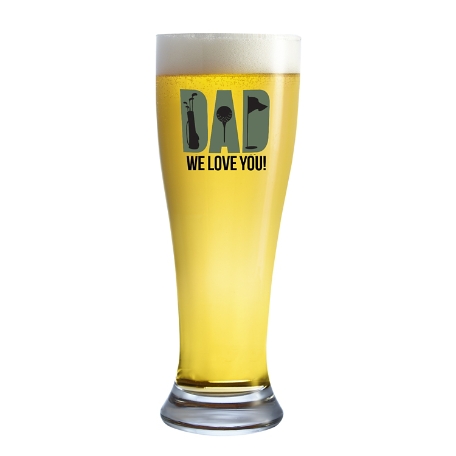 Favorite Pastimes Typography Glassware - Pilsner