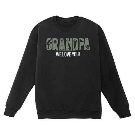 Favorite Pastimes Typography Sweatshirt - Crew - Black - XL