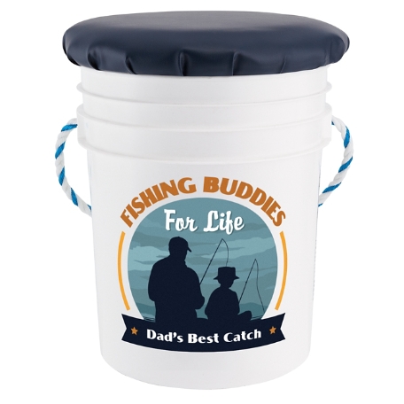 Fishing Buddies Seated Pail-Man/Boy