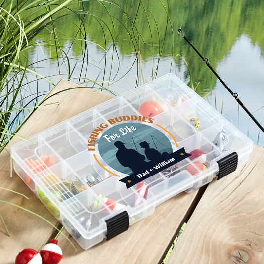 Fishing Buddies Personalized Plano Tackle Fishing Box - On Sale
