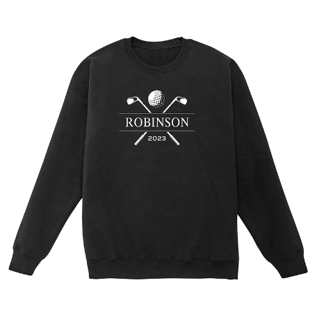 Golf Lovers Sweatshirt - Crew - Black - L