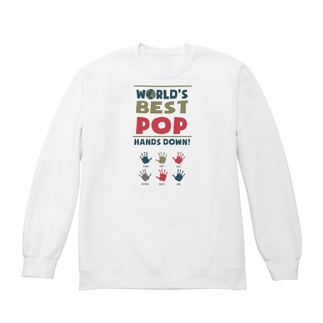 Hands Down Best Dad/Grandpa Sweatshirt - Crew - White - 2XL