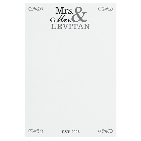 Happy Couple Post-It® Note - 4X6 - Mrs/Mrs