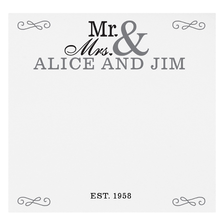 Happy Couple Post-It® Note - 3X3 - Mr/Mrs