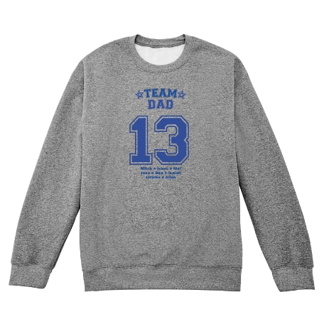 His Team Sweatshirt - Crew - Gray - XL