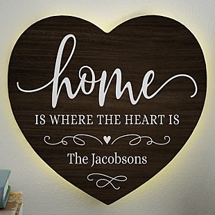 Home Is Where We Are Heart Shaped Nightlight