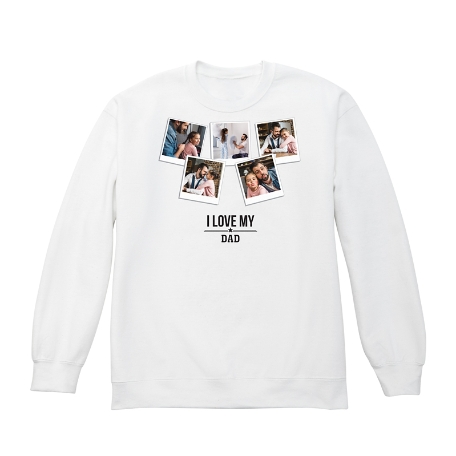 Memories Shared Photo Sweatshirt - Crew - White - M