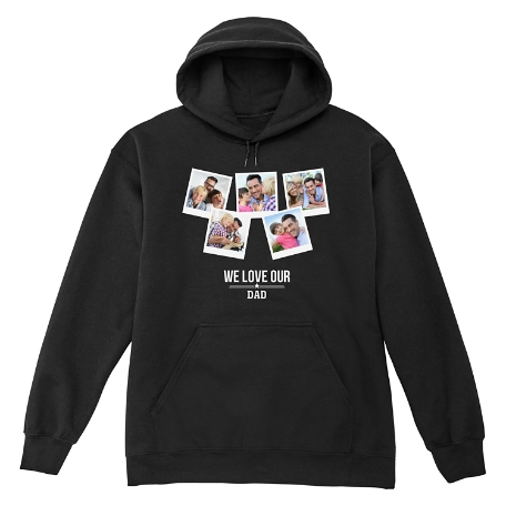 Memories Shared Photo Sweatshirt - Hooded - Black - M