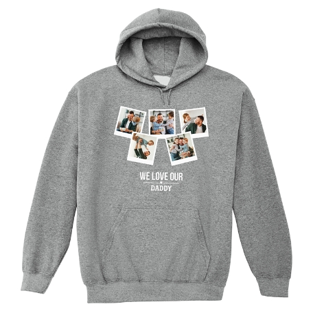 Memories Shared Photo Sweatshirt - Hooded - Gray - L