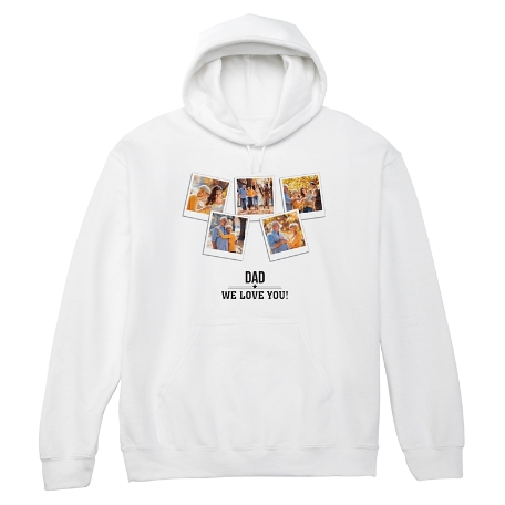 Memories Shared Photo Sweatshirt - Hooded - White - S