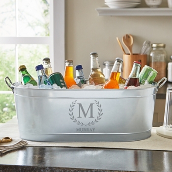 Monogram Wreath Beverage Tub