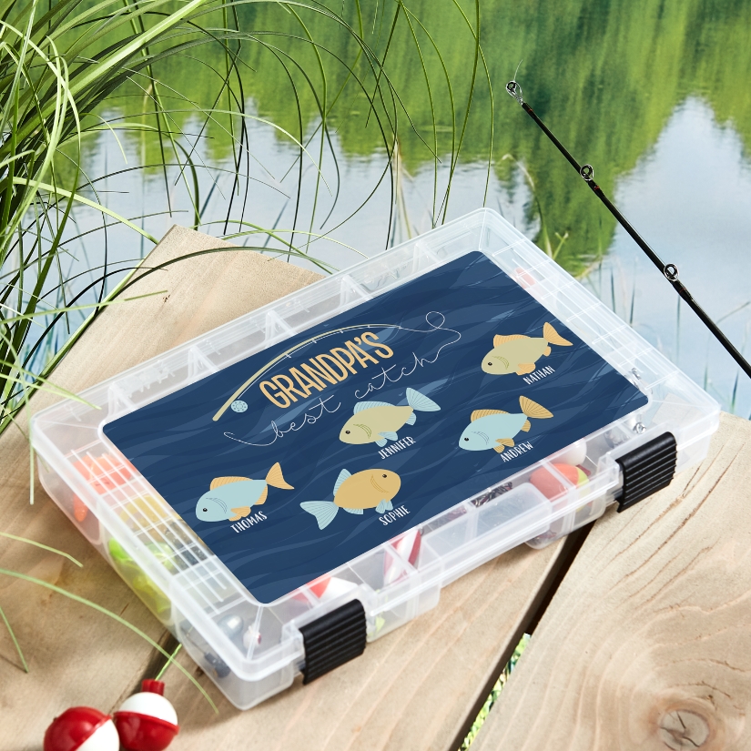 Top Catch Utility Personalized Fishing Tackle Box at