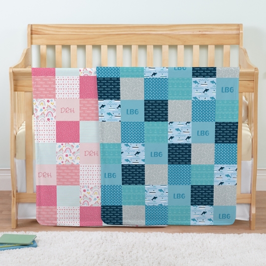 Personalised patchwork online blanket