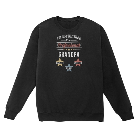 Professional Grandparent Sweatshirt - Crew - Black - M