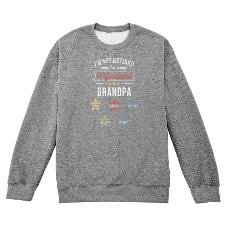 Professional Grandparent Sweatshirt - Crew - Gray - 2XL