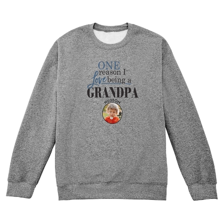 Reasons Why™ Photo Sweatshirt - Crew - Gray - S - 1 Photo