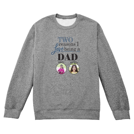 Reasons Why™ Photo Sweatshirt - Crew - Gray - XL - 2 Photos