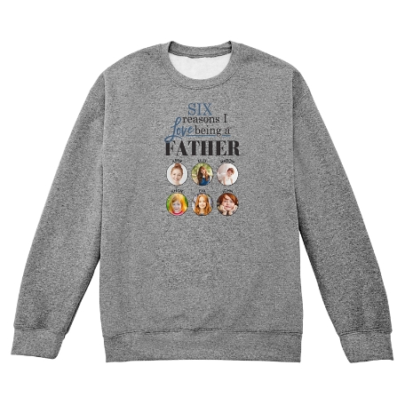 Reasons Why™ Photo Sweatshirt - Crew - Gray - 2XL - 6 Photos