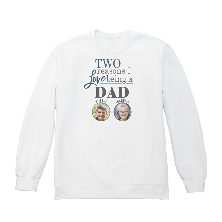 Reasons Why™ Photo Sweatshirt - Crew - White - L - 2 Photos