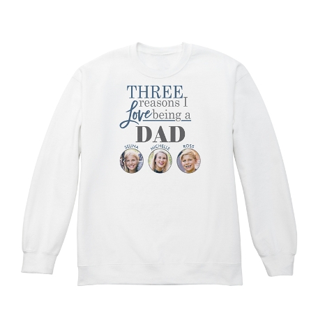 Reasons Why™ Photo Sweatshirt - Crew - White - 2XL - 3 Photos
