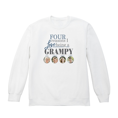 Reasons Why™ Photo Sweatshirt - Crew - White - M - 4 Photos