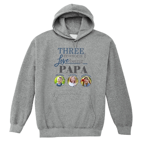 Reasons Why™ Photo Sweatshirt - Hooded - Gray - S - 3 Photos
