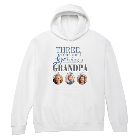 Reasons Why™ Photo Sweatshirt - Hooded - White - XL - 3 Photos