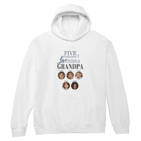 Reasons Why™ Photo Sweatshirt - Hooded - White - 2XL - 5 Photos