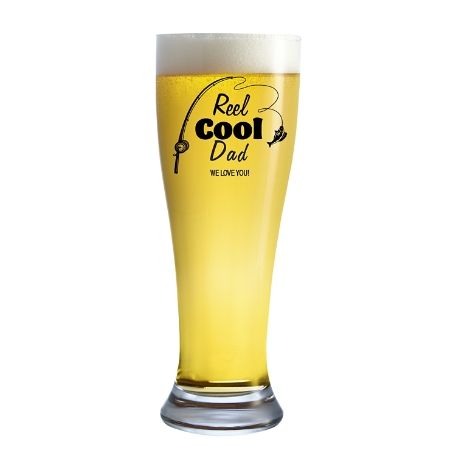 Reel Cool Fishing Pilsner Glass - Black