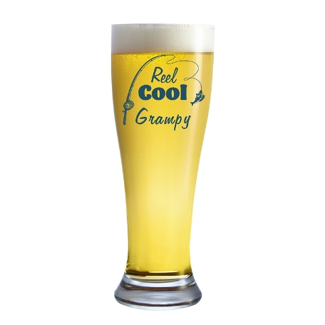 Reel Cool Fishing Pilsner Glass - Blue
