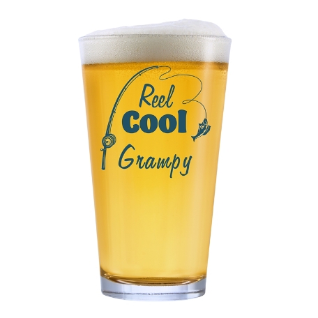 Reel Cool Fishing Pint Glass - Blue