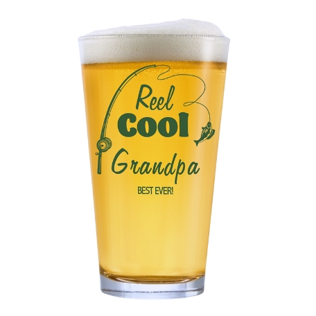 Reel Cool Fishing Pint Glass - Green