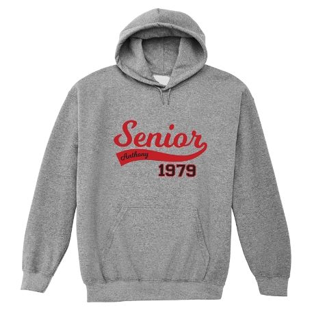 Senior Pride Sweatshirt - Hooded - Gray - M