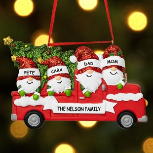 Gnome Caravan Family Ornament