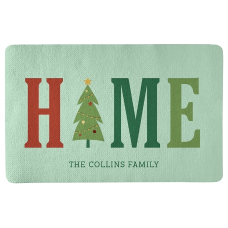 Home Christmas Tree Doormat - 17x27