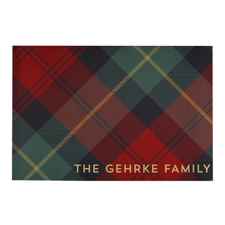 Festive Plaid Doormat - 24x36