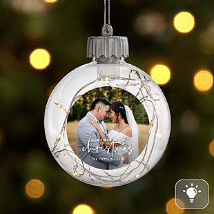 Our First Christmas Photo Fairy Lights Ornament