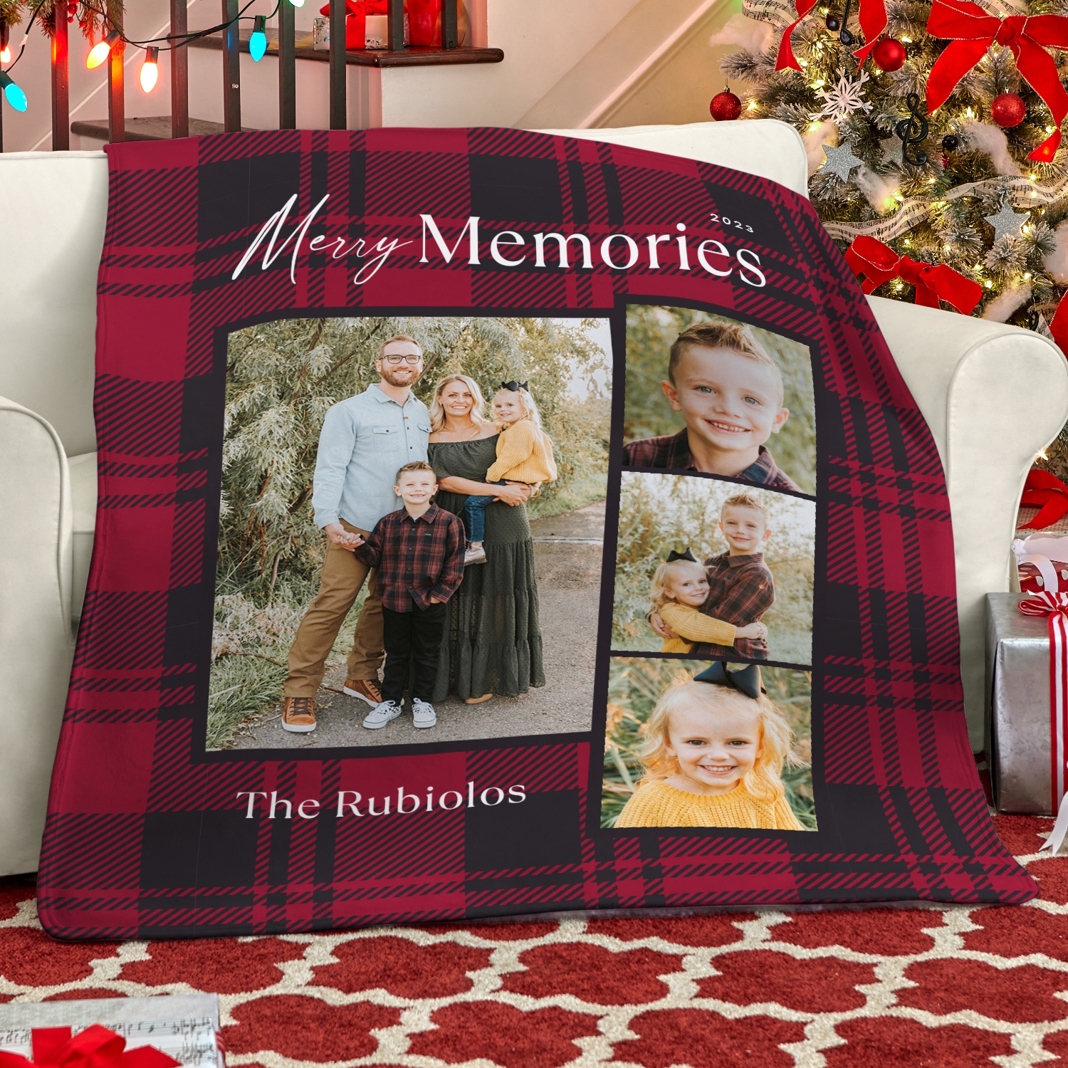 Merry Memories Photo Plush Blanket