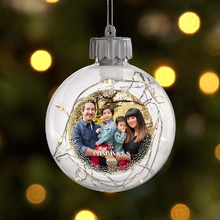 Sparkle and Shine Photo Fairy Lights Ornament