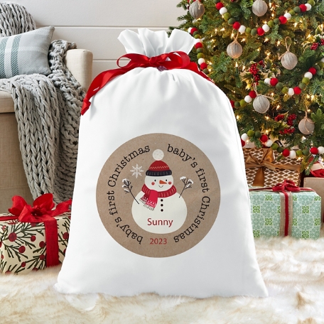Baby's First Christmas Snowman Oversized Gift Bag