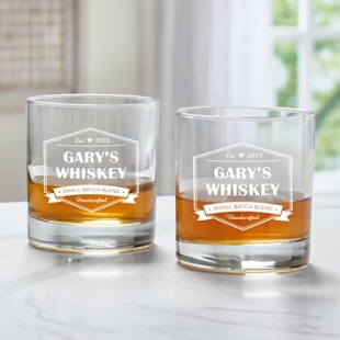 Custom Blend Whiskey Glass Set