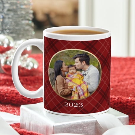 Pretty Plaid Photo Mug